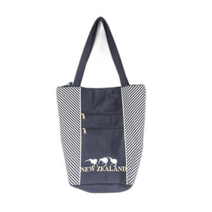 New Zealand Souvenir Travel Tote Blue White Zipper Pockets